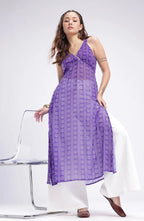 Purple Printed Kurti