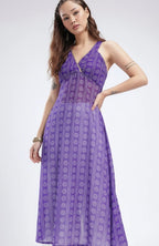 Purple Printed Kurti