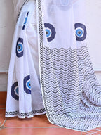 Evil Eye Mulmul Cotton Saree